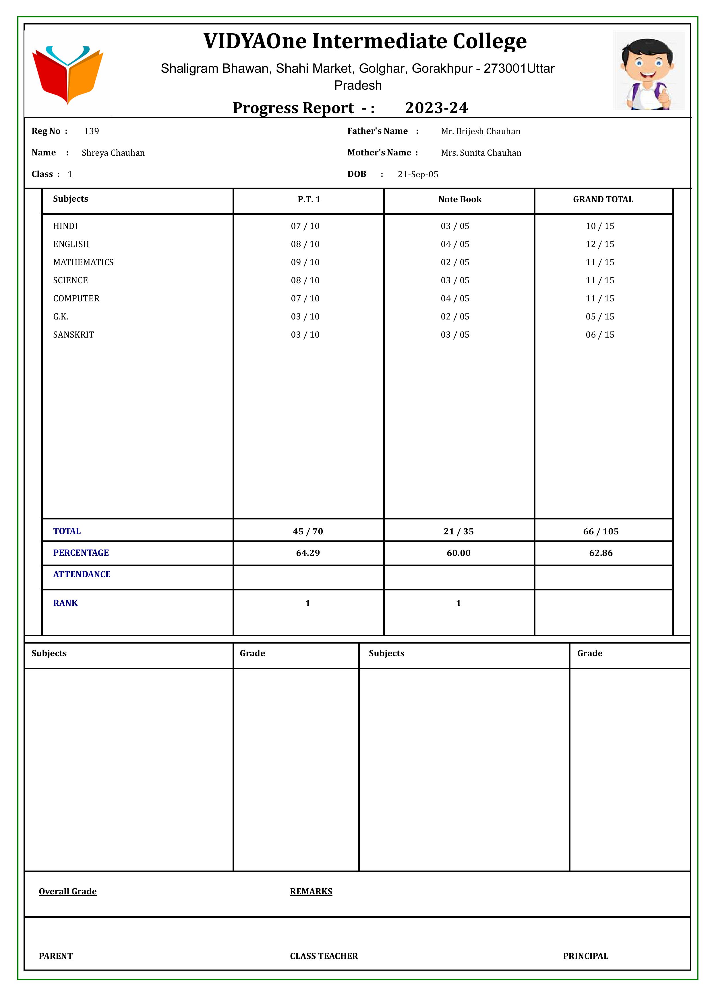 MARKSHEET039