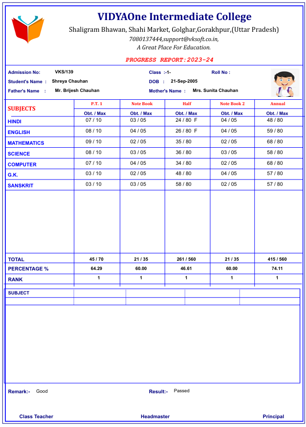 MARKSHEET013