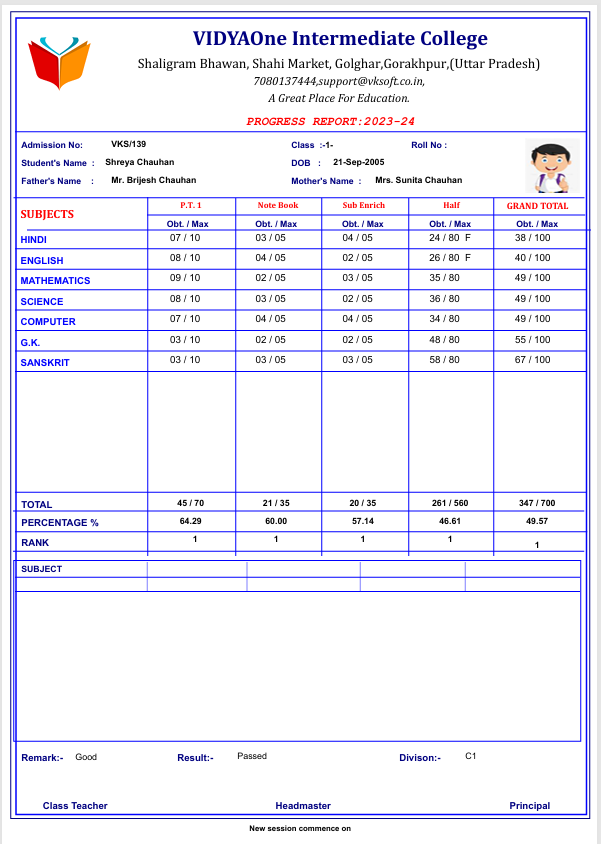 MARKSHEET044